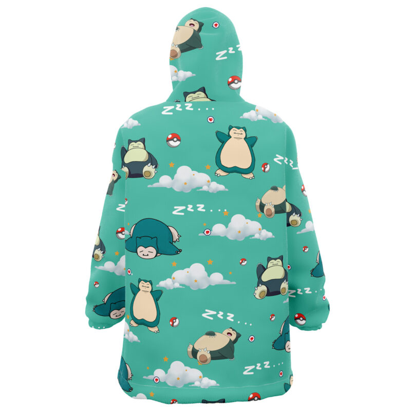 Snorlax Pattern Pokemon Snug Oversized Blanket Hoodie - Image 3