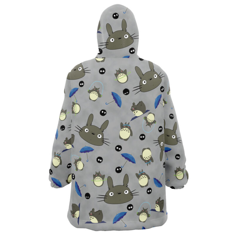 My Neighbor Totoro Pattern Studio Ghibli Snug Oversized Blanket Hoodie - Image 3