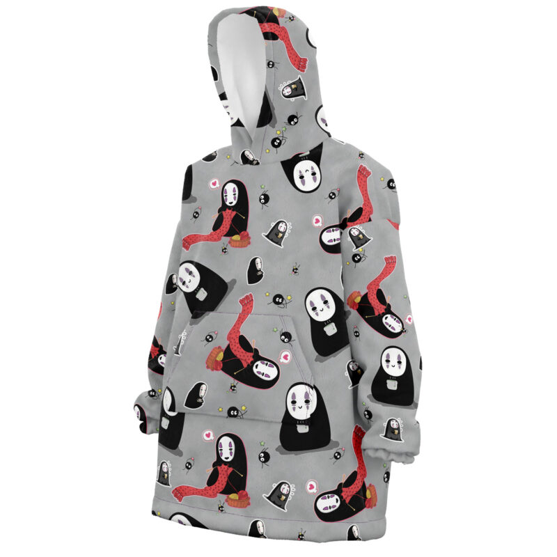 No Face Pattern Spirited Away Snug Oversized Blanket Hoodie