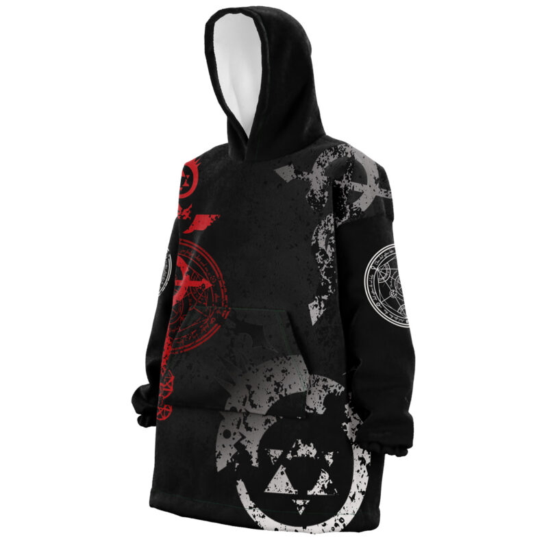 Transmutation Circle Fullmetal Alchemist Snug Oversized Blanket Hoodie - Image 3