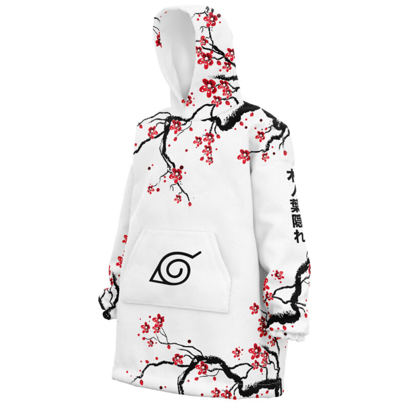 Shippuden Uzumaki Cherry Blossom Shippuden Snug Oversized Blanket Hoodie - Image 3