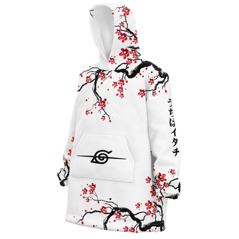 Itachi Uchiha Cherry Blossom Shippuden Snug Oversized Blanket Hoodie - Image 3