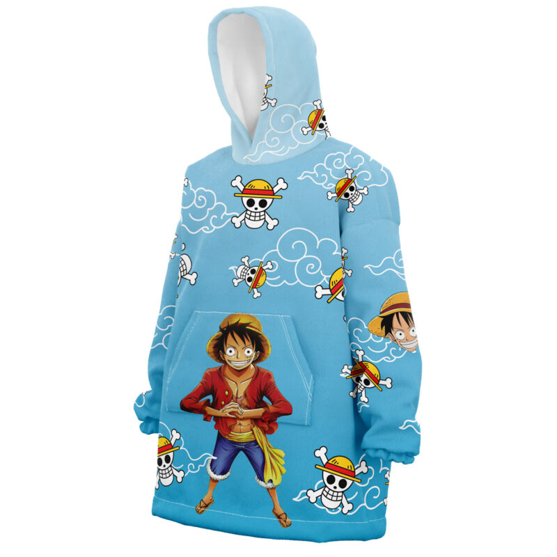 Luffy Pattern One Piece Snug Oversized Blanket Hoodie - Image 2