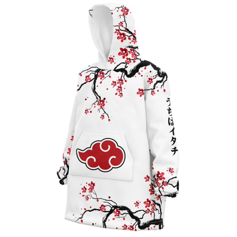 Itachi v2 Uchiha Cherry Blossom Akatsuki  Snug Oversized Blanket Hoodie - Image 2
