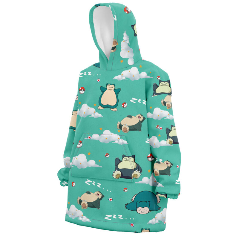 Snorlax Pattern Pokemon Snug Oversized Blanket Hoodie - Image 2