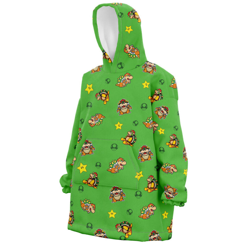 Bowser Pattern Super Mario Snug Oversized Blanket Hoodie