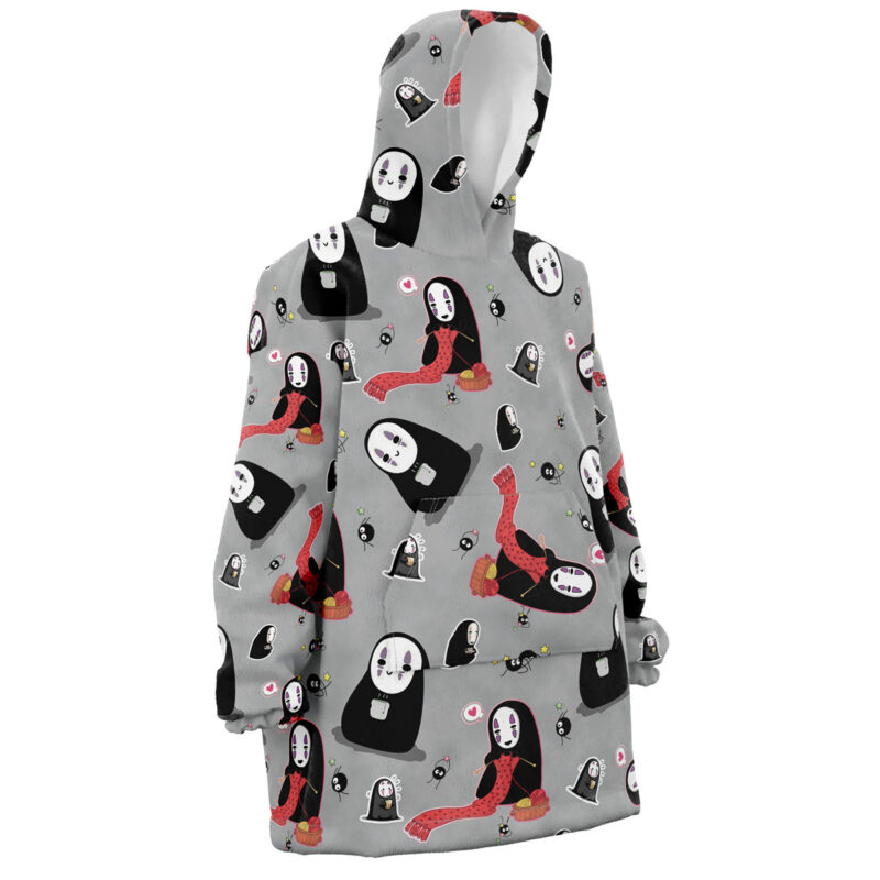 No Face Pattern Spirited Away Snug Oversized Blanket Hoodie - Image 3