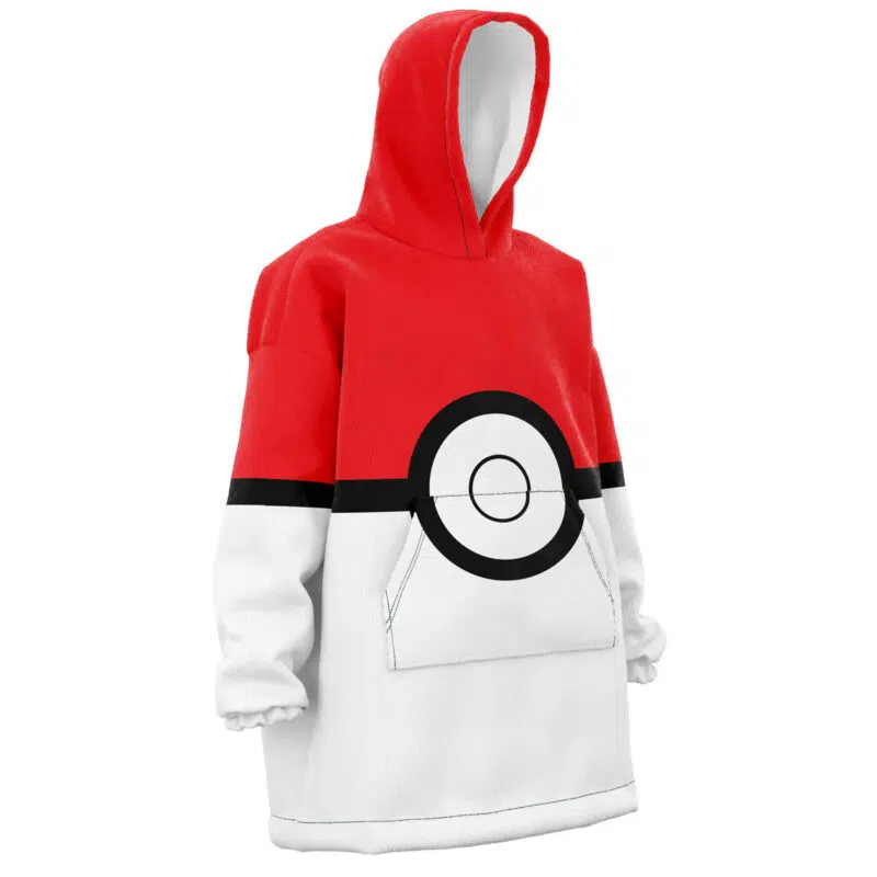 Pokeball Pokemon Snug Oversized Blanket Hoodie