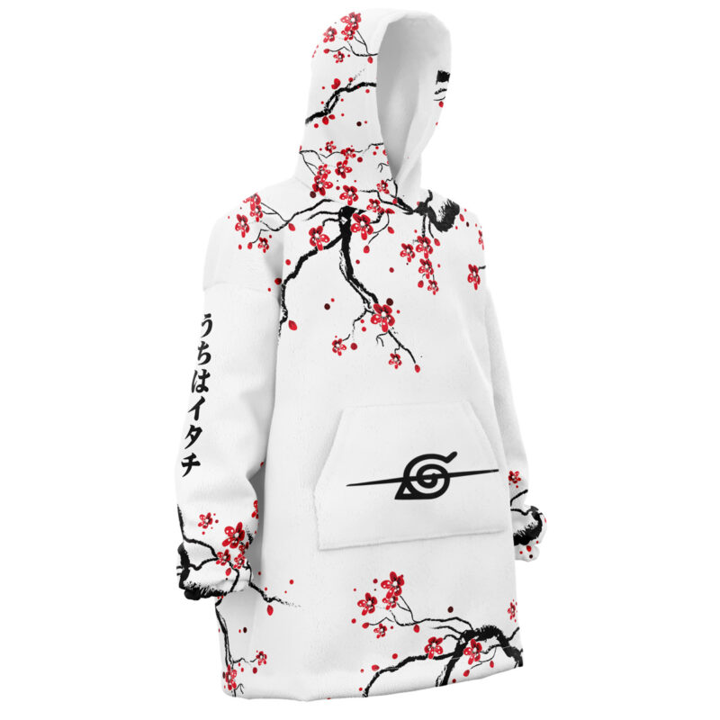 Itachi Uchiha Cherry Blossom Shippuden Snug Oversized Blanket Hoodie - Image 2