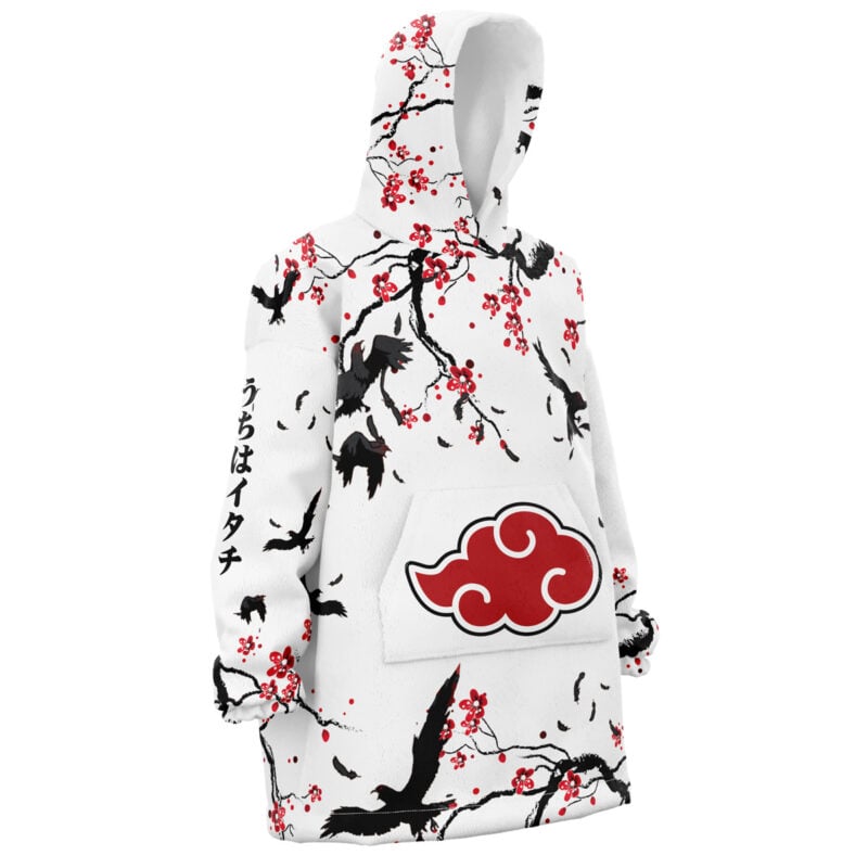 Itachi v3 Uchiha Cherry Blossom Akatsuki  Snug Oversized Blanket Hoodie - Image 2
