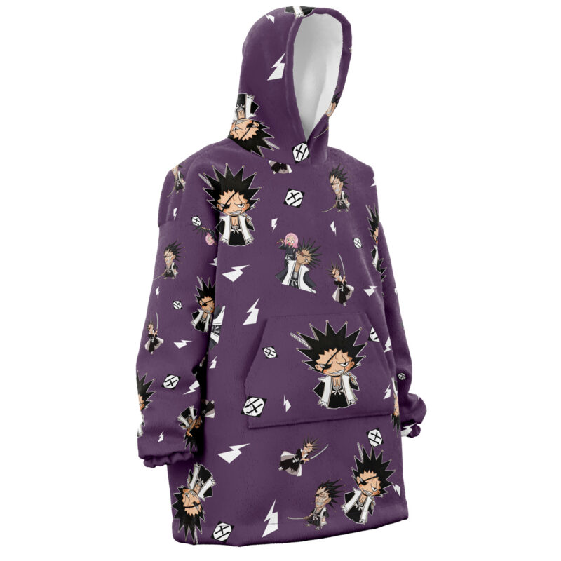 Zaraki Kenpachi Pattern Bleach Snug Oversized Blanket Hoodie - Image 2