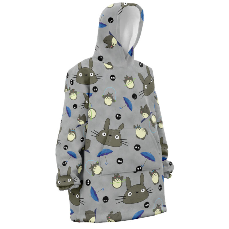 My Neighbor Totoro Pattern Studio Ghibli Snug Oversized Blanket Hoodie - Image 2