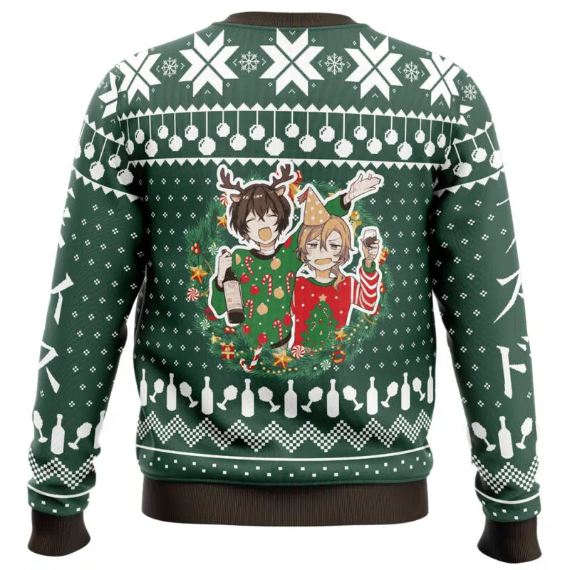 Tis The Season To Be Tipsy Bungo Stray Dogs Ugly Christmas Sweater - Image 2
