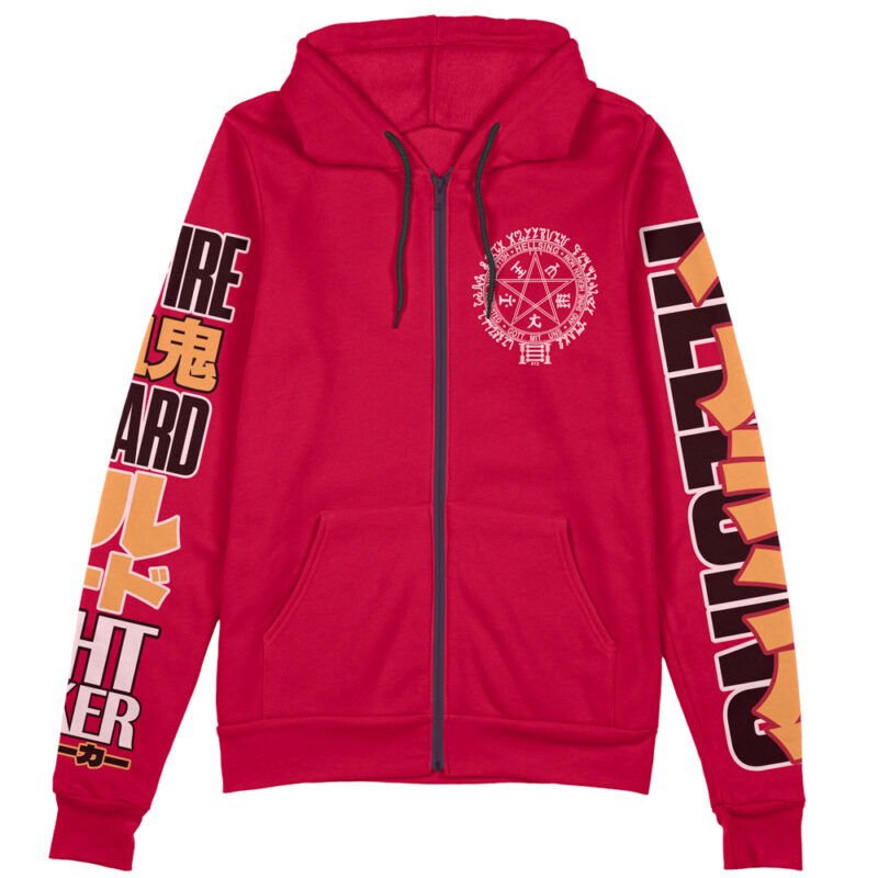 Alucard Hellsing Streetwear Zip Hoodie Jacket - Image 2
