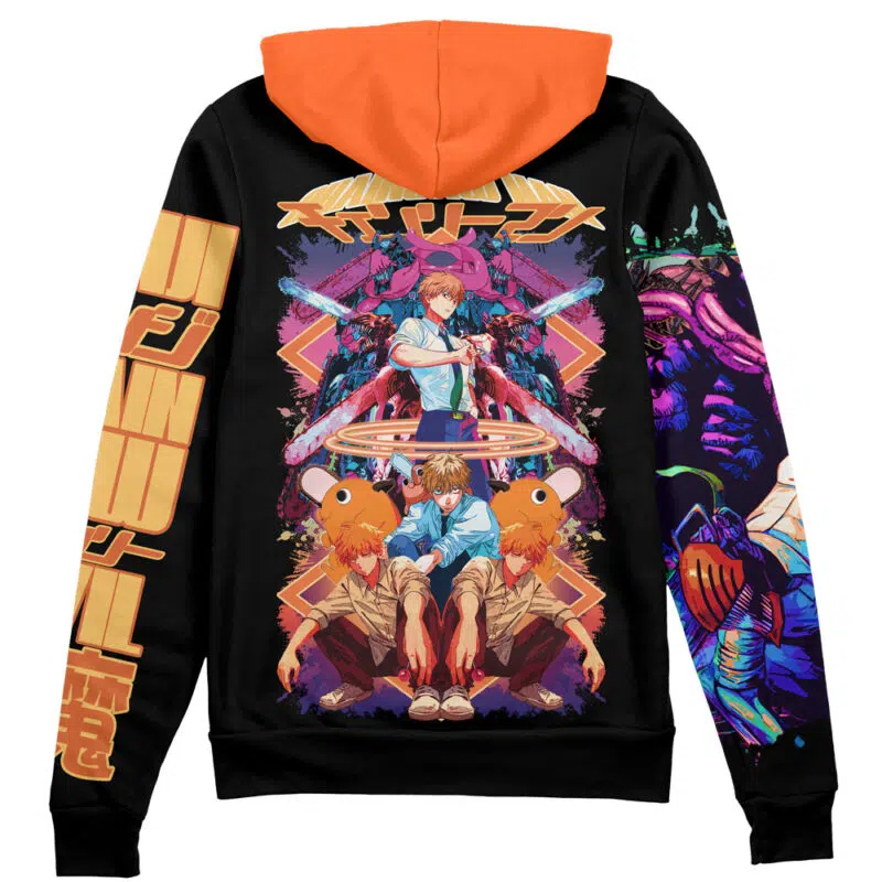 Denji V5 Chainsaw Man Streetwear Zip Hoodie Jacket