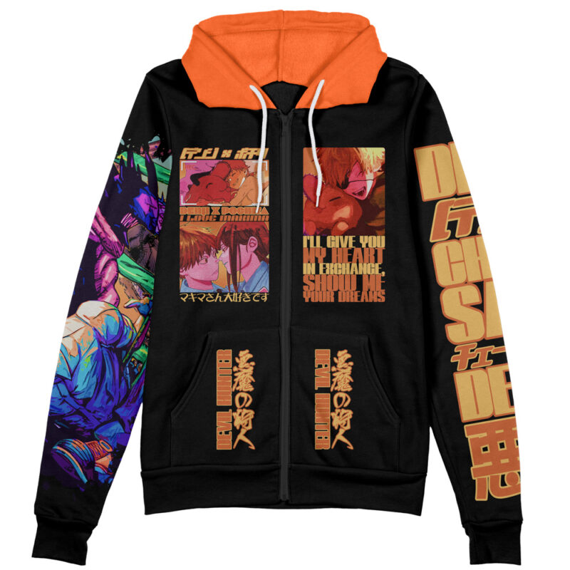 Denji V5 Chainsaw Man Streetwear Zip Hoodie Jacket - Image 2