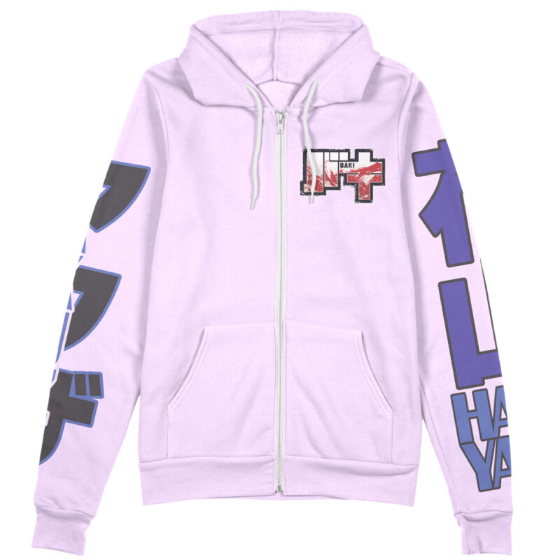 Hanayama Kaoru Baki Streetwear Zip Hoodie Jacket - Image 2
