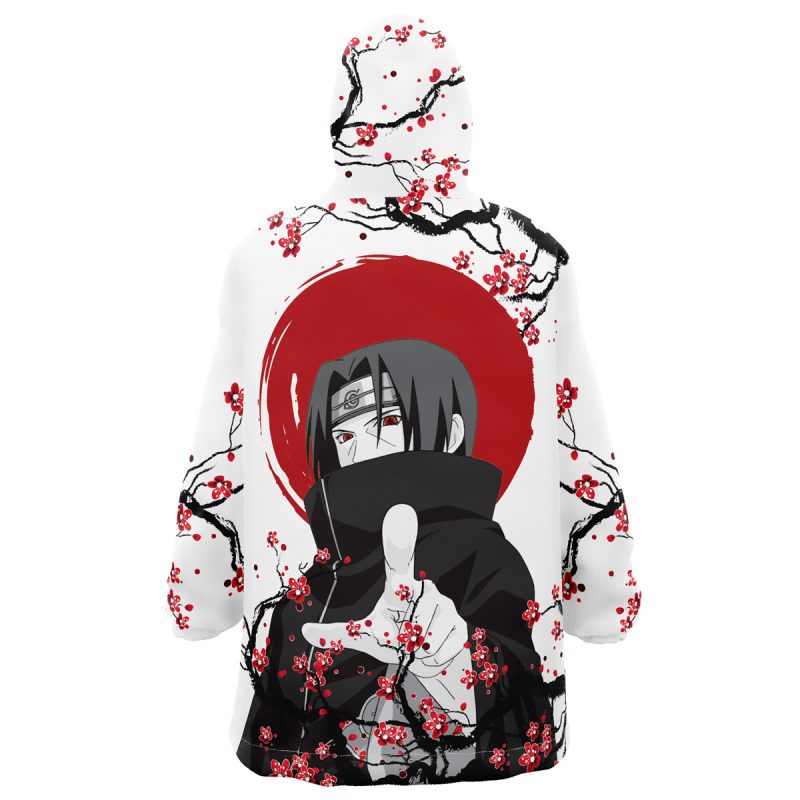 Itachi Uchiha Cherry Blossom Naruto Snug Oversized Blanket Hoodie