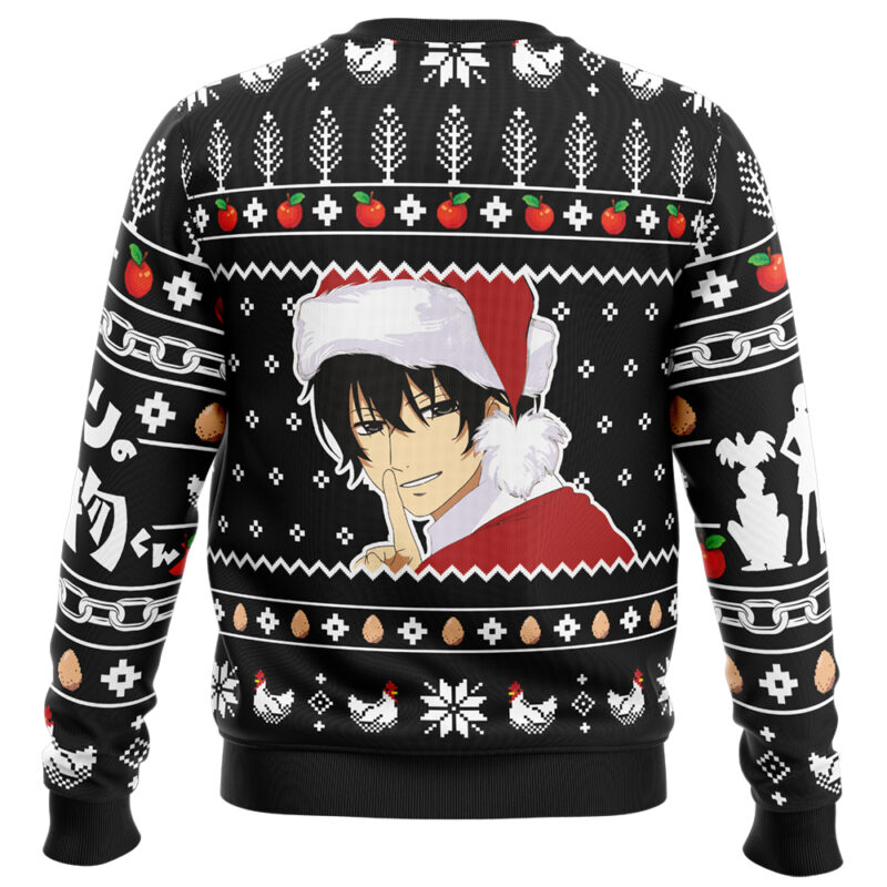 An Apple A Day Can Keep Santa Away If You Throw It Hard Enough My Little Monster Ugly Christmas Sweater - Image 2
