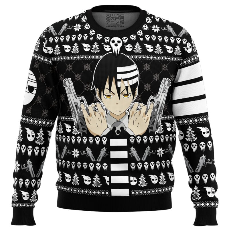 Death The Kid Soul Eater Soul Eater Ugly Christmas Sweater