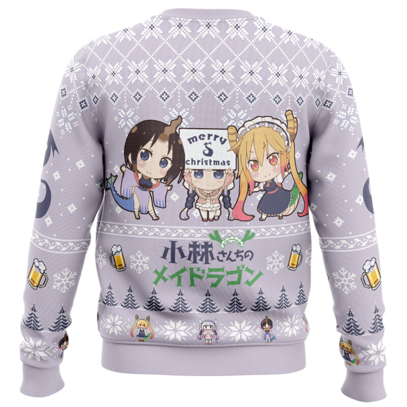 It's The Most Wonderful Time For A Beer Miss Kobayashi's Dragon Maid Ugly Christmas Sweater - Image 2