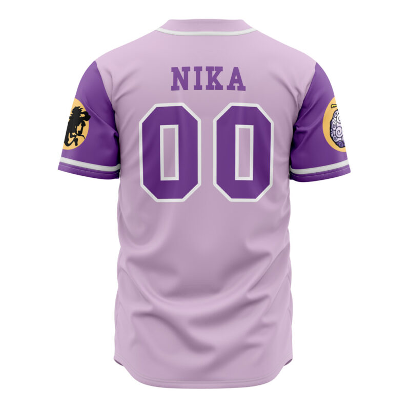 Luffy’s Gear 5 Sun God Nika One Piece Baseball Jersey - Image 3