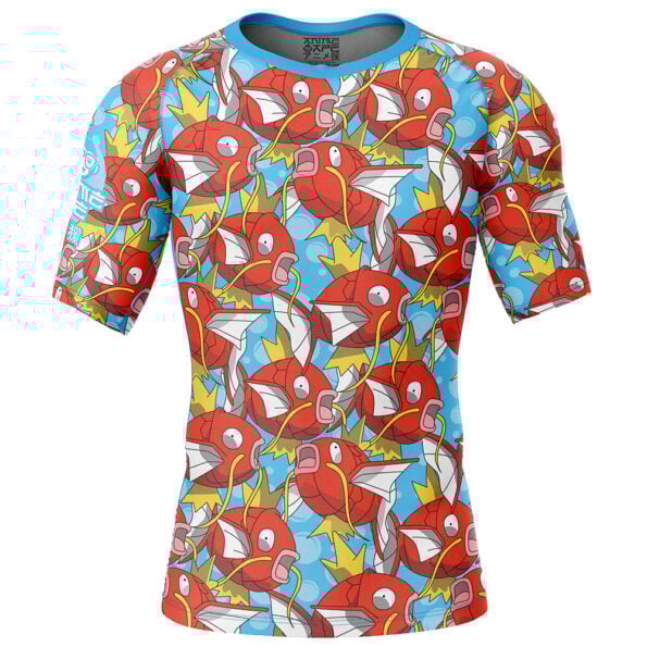 Magikarp Pokemon Short Sleeve Rash Guard Compression Shirt