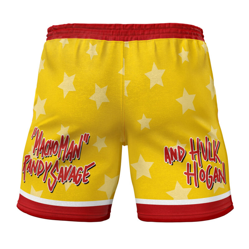 Mega Powers Macho Man and Hulk Hogan Gym Shorts - Image 2
