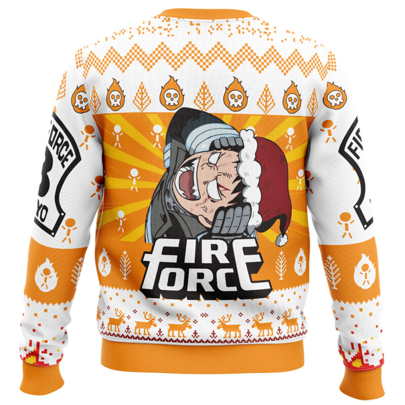 Oh No, Not That Anything But Christmas Fire Force Ugly Christmas Sweater - Image 2