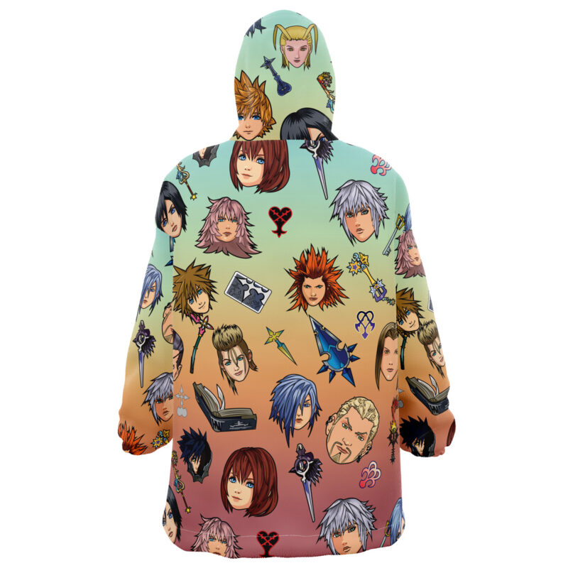 Kingdom Hearts Pattern Snug Oversized Blanket Hoodie - Image 3