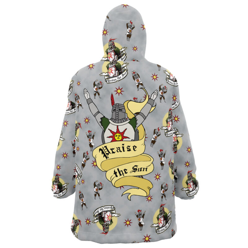 Praise the Sun Pattern Dark Souls Snug Oversized Blanket Hoodie