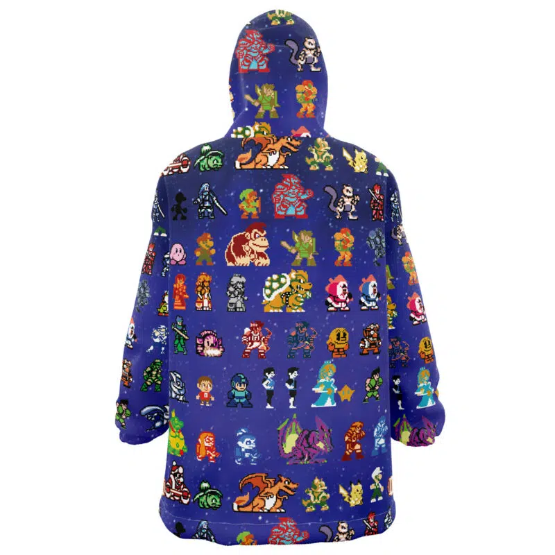 Smash Bros Pattern Nintendo Snug Oversized Blanket Hoodie - Image 3