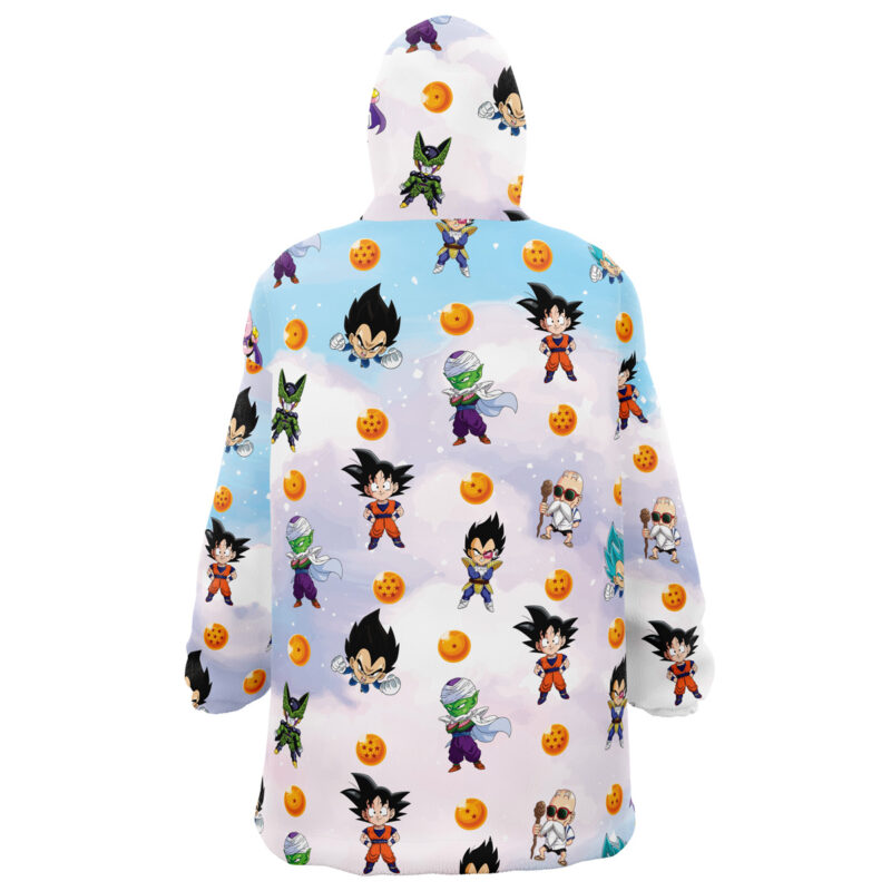 Chibi Dragon Ball Z Pattern Snug Oversized Blanket Hoodie - Image 3
