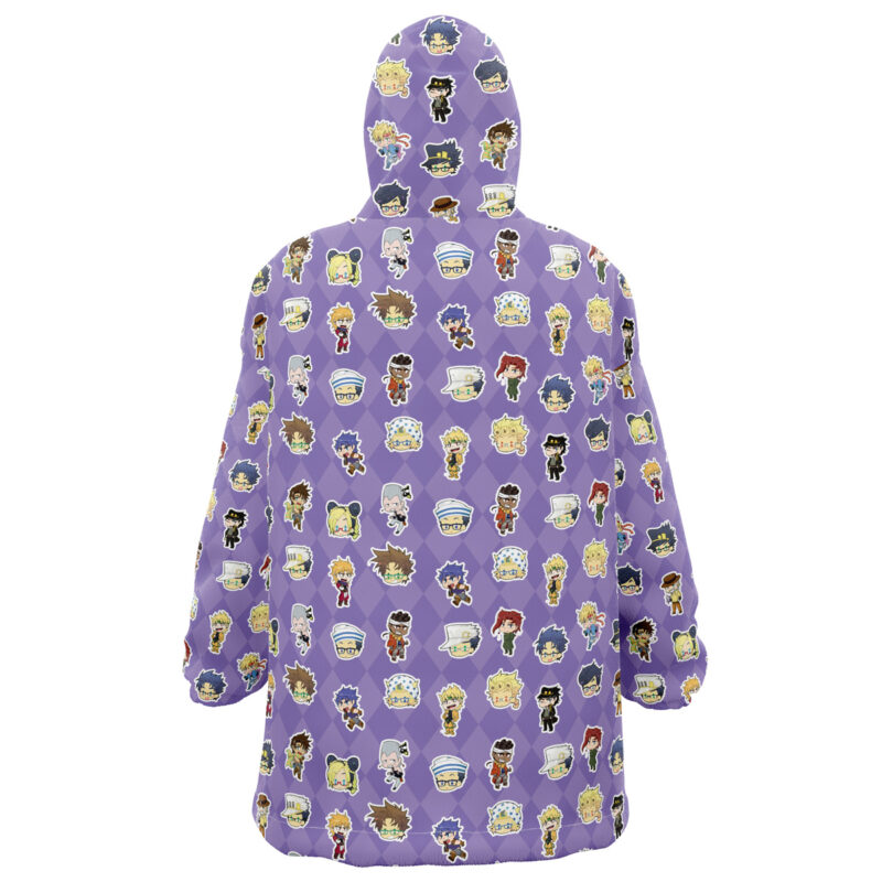 Chibi Jojo's Bizarre Adventure Pattern Snug Oversized Blanket Hoodie - Image 3