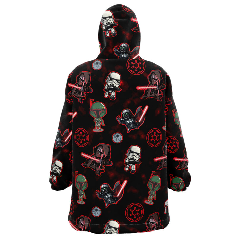 Chibi Sith Galactic Empire Pattern Star Wars Snug Oversized Blanket Hoodie - Image 3