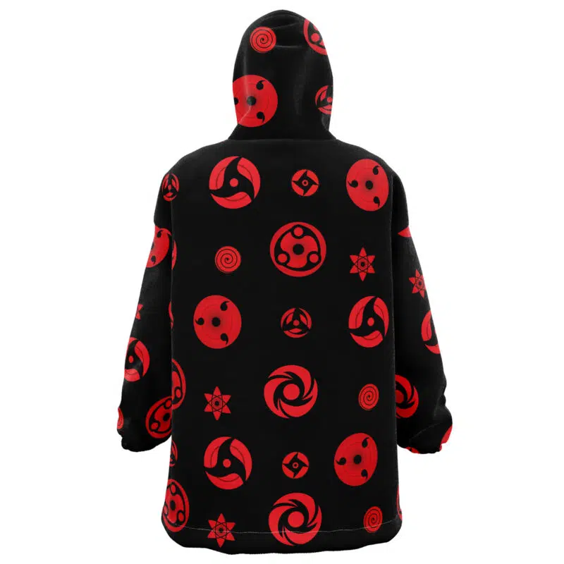 Sharingan Pattern Shippuden Snug Oversized Blanket Hoodie - Image 2