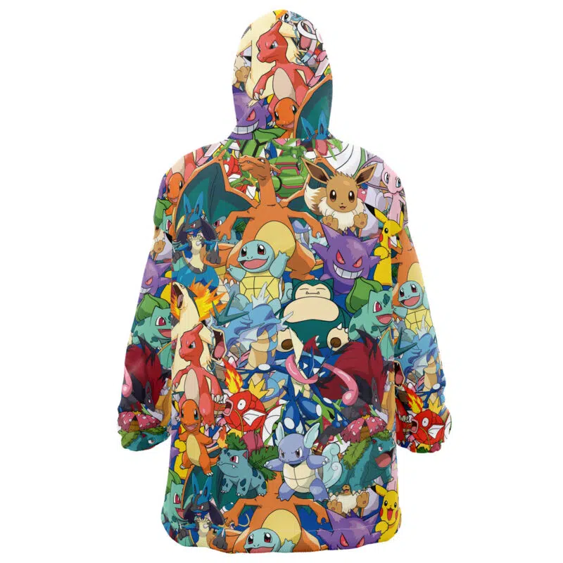 All Pokemon Pattern Snug Oversized Blanket Hoodie - Image 3