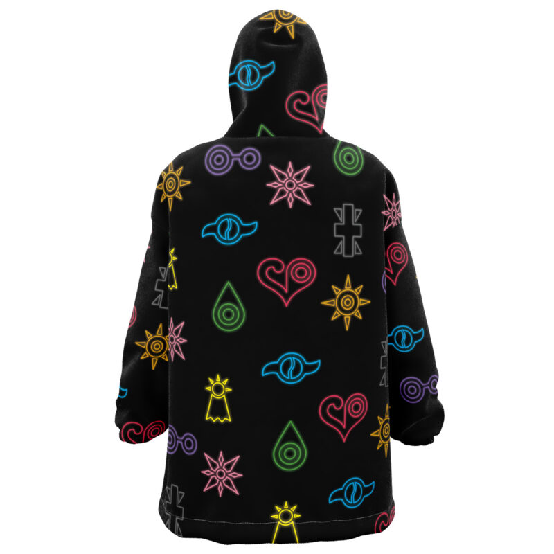 Crest Symbols Digimon Pattern Snug Oversized Blanket Hoodie - Image 2