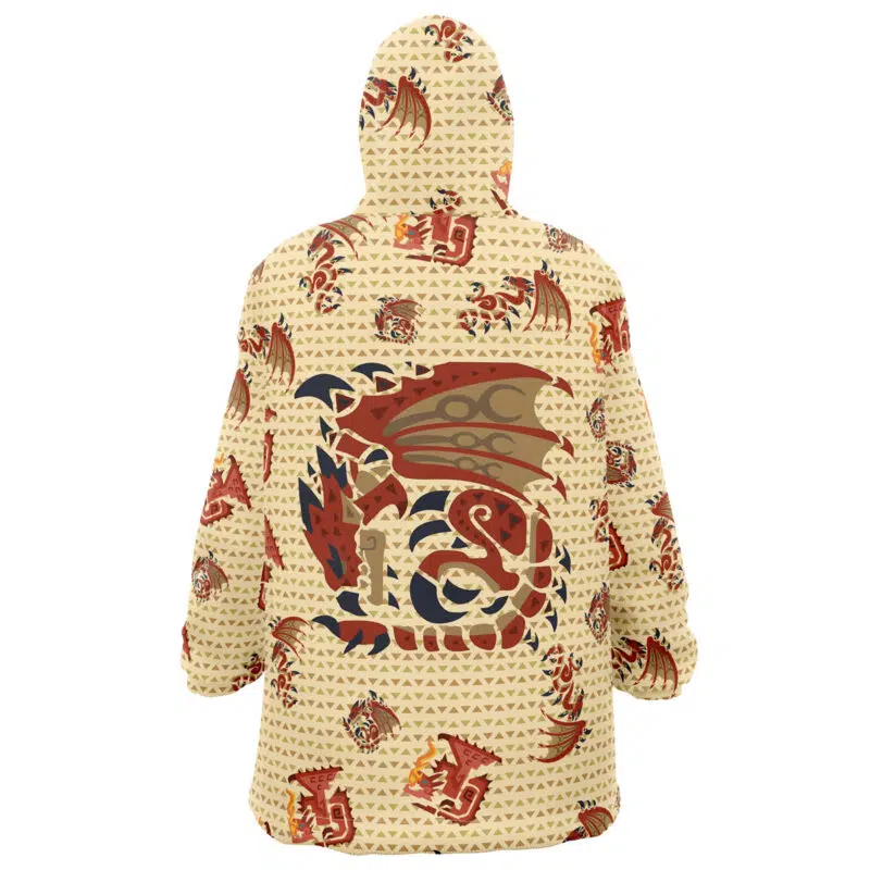 Rathalos Monster Hunter Pattern Button Up Hawaiian Shirt