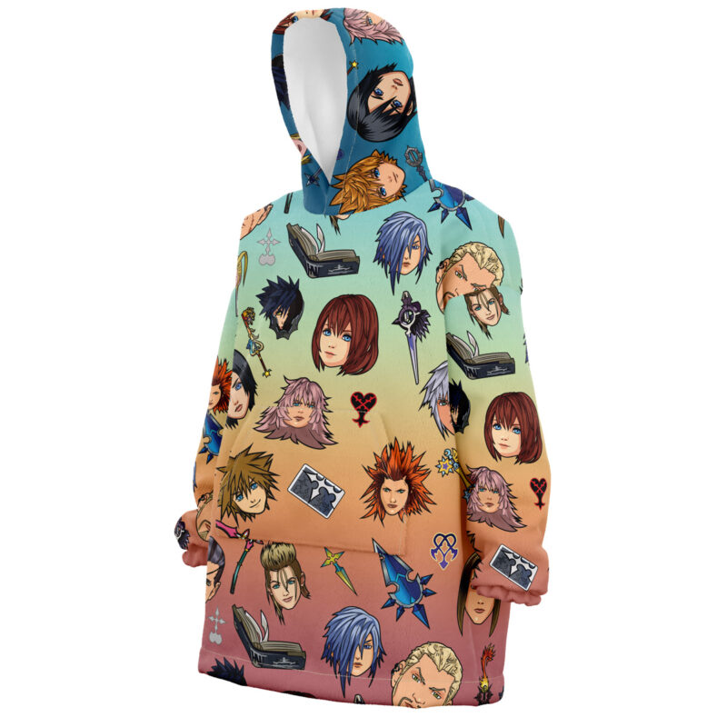 Kingdom Hearts Pattern Snug Oversized Blanket Hoodie - Image 2