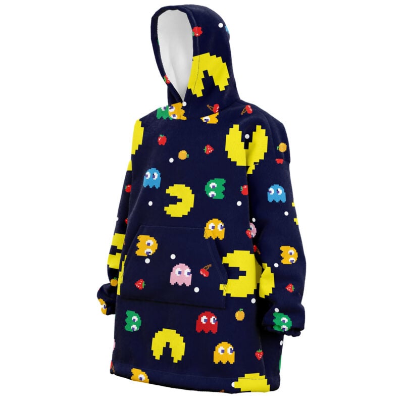 Pac Man Pattern Snug Oversized Blanket Hoodie - Image 3