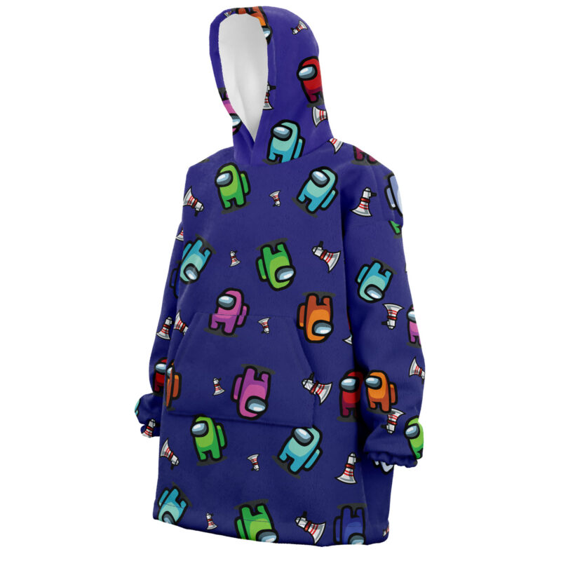 There Is One Impostor Among Us Pattern Snug Oversized Blanket Hoodie - Image 2