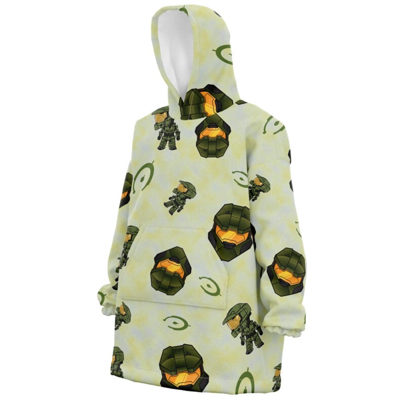 Halo Pattern Snug Oversized Blanket Hoodie - Image 3