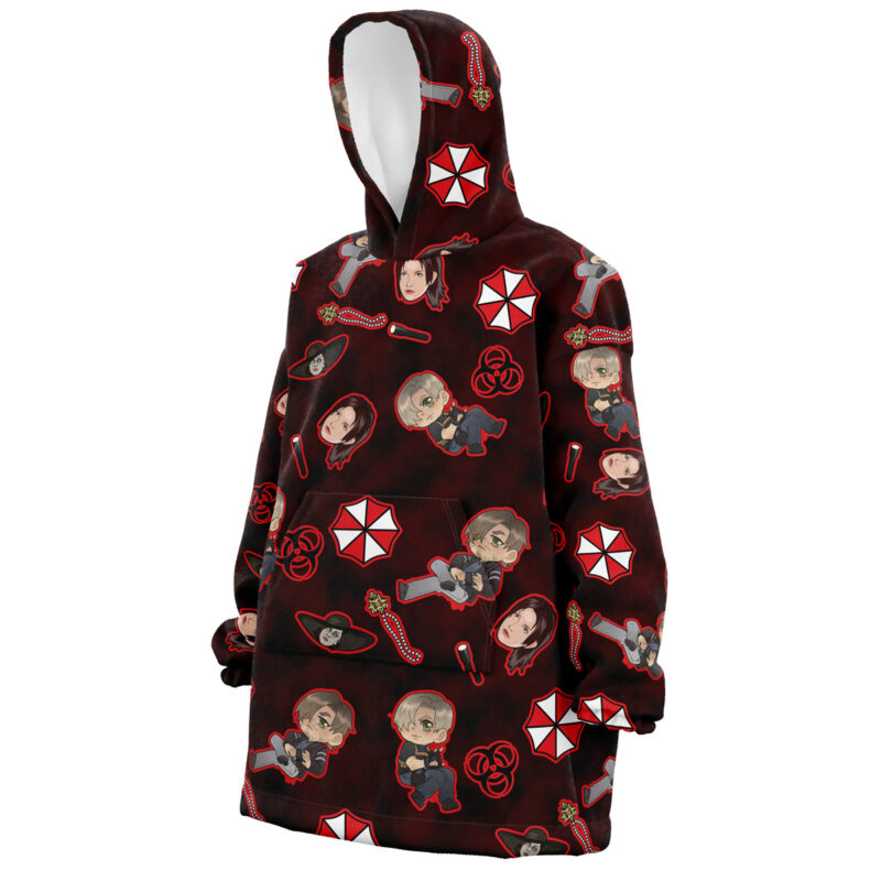 Resident Evil Pattern Snug Oversized Blanket Hoodie - Image 3