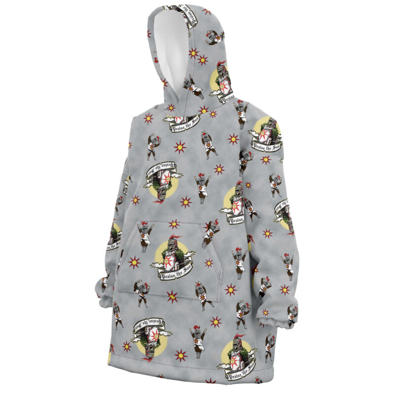 Praise the Sun Pattern Dark Souls Snug Oversized Blanket Hoodie - Image 2
