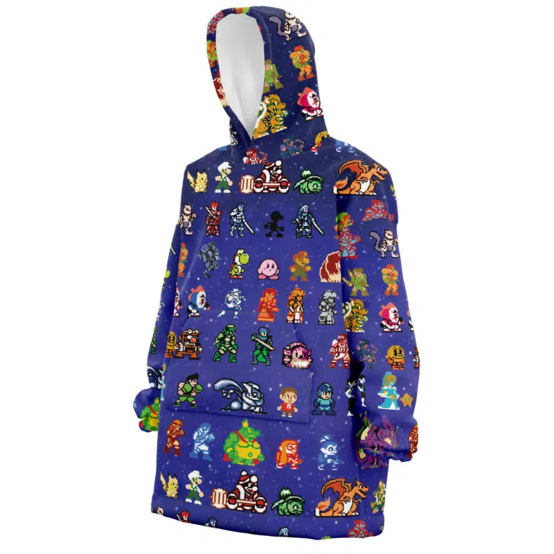 Smash Bros Pattern Nintendo Snug Oversized Blanket Hoodie - Image 2