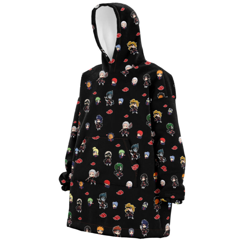 Chibi Akatsuki Pattern  Snug Oversized Blanket Hoodie - Image 3