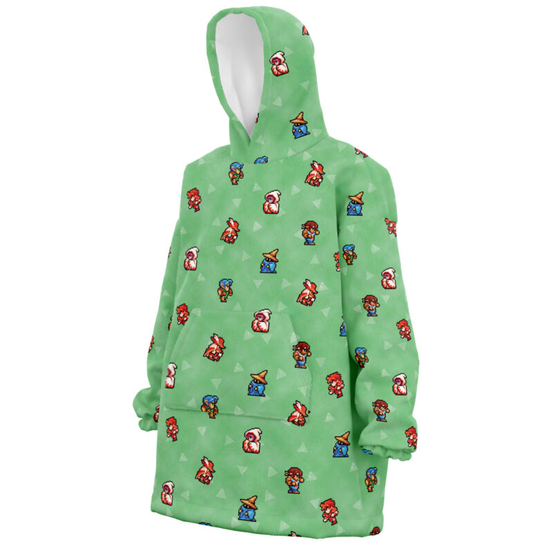 Original Final Fantasy Pattern Snug Oversized Blanket Hoodie