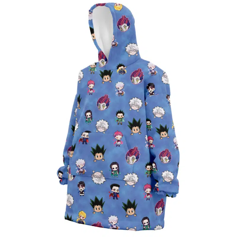 Chibi Hunter X Hunter Pattern Snug Oversized Blanket Hoodie - Image 3