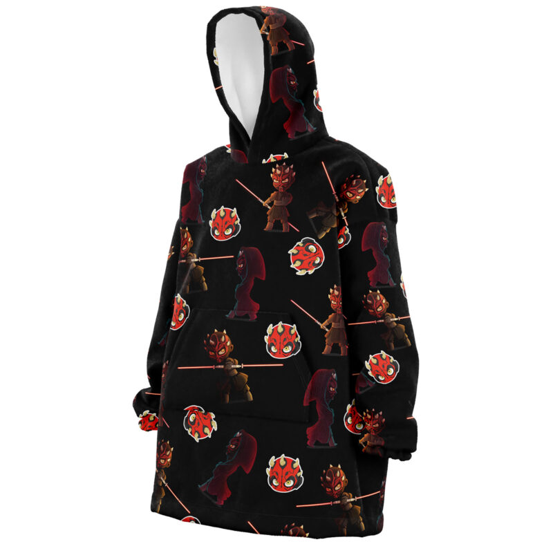 Chibi Darth Maul Pattern Star Wars Snug Oversized Blanket Hoodie